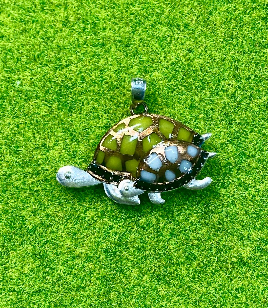 陸亀親子ペンダントヘッド　３